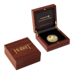 Hobbit gold coin box pamiątka Smaug Bilbo