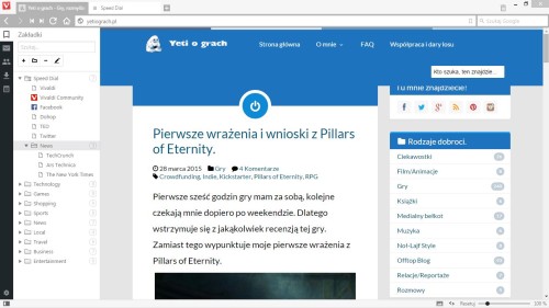 Vivaldi Browser Screenshot