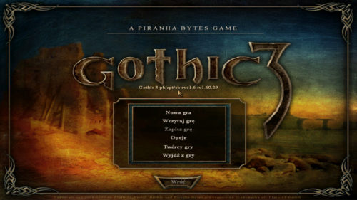 Gothic 3 Enhanced Edition Menu Główne