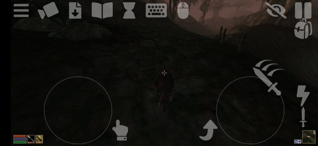 Morrowind na Androida - wizualizacja sterowania