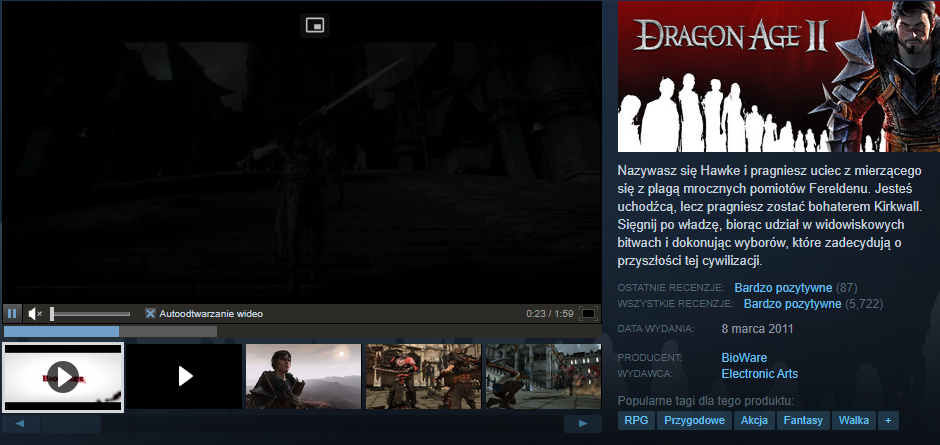 Dragon Age 2 na Steam