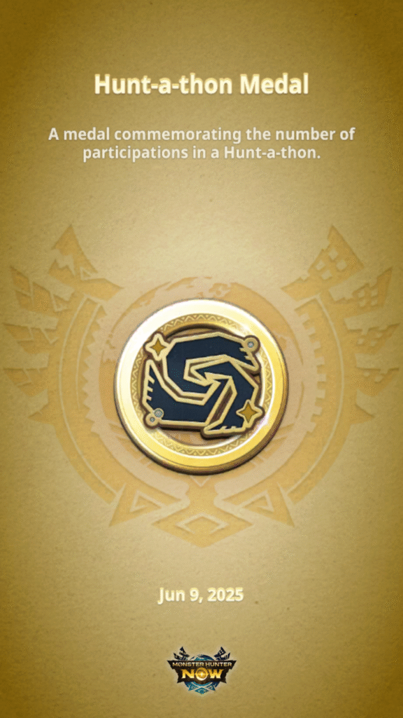 Medal za liczbę walk w rajdach Monster Hunter Now