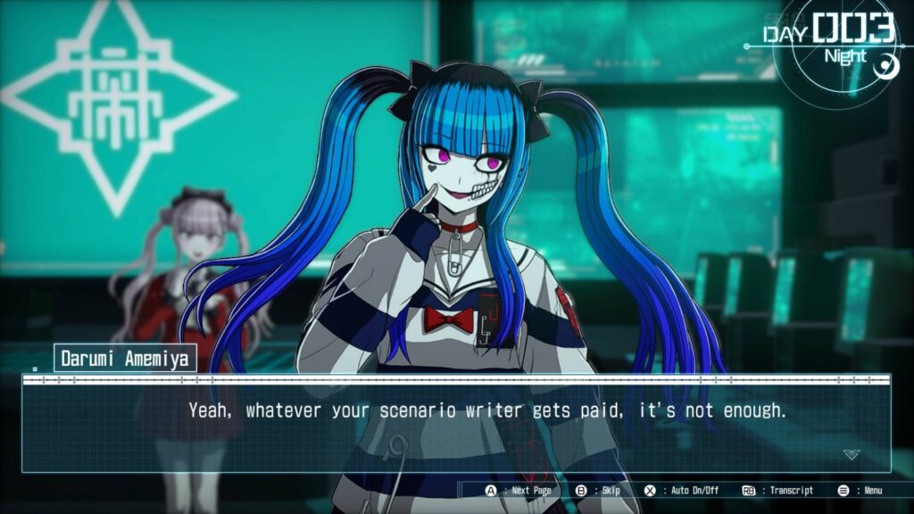 Cytat z The Hundred Line -Last Defense Academy- - "Yeah, whatever your scenario writer gets paid, it's not enough".