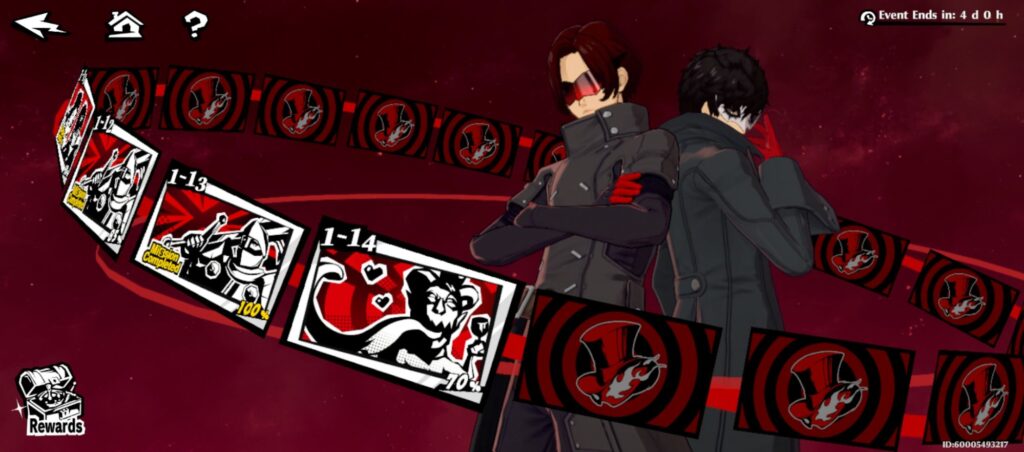 Zrzut ekranu pokazujący postępy eventowego wyzwania w Persona 5: The Phantom X