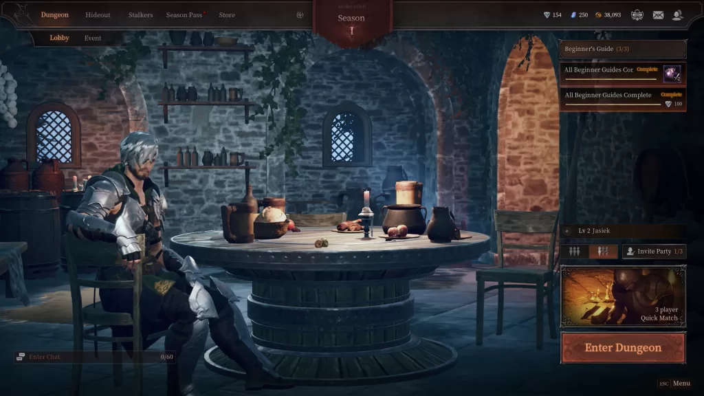 Ukończone zadania samouczkowe w Dungeon Stalkers