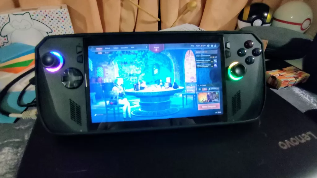 Zdjęcie Asus Rog Ally X z włączoną grą Dungeon Stalkers