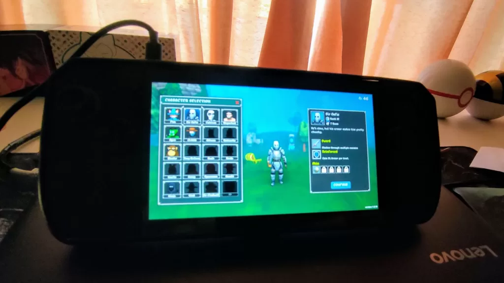 Zdjęcie Asus ROG Ally X z włączoną grą Megabonk