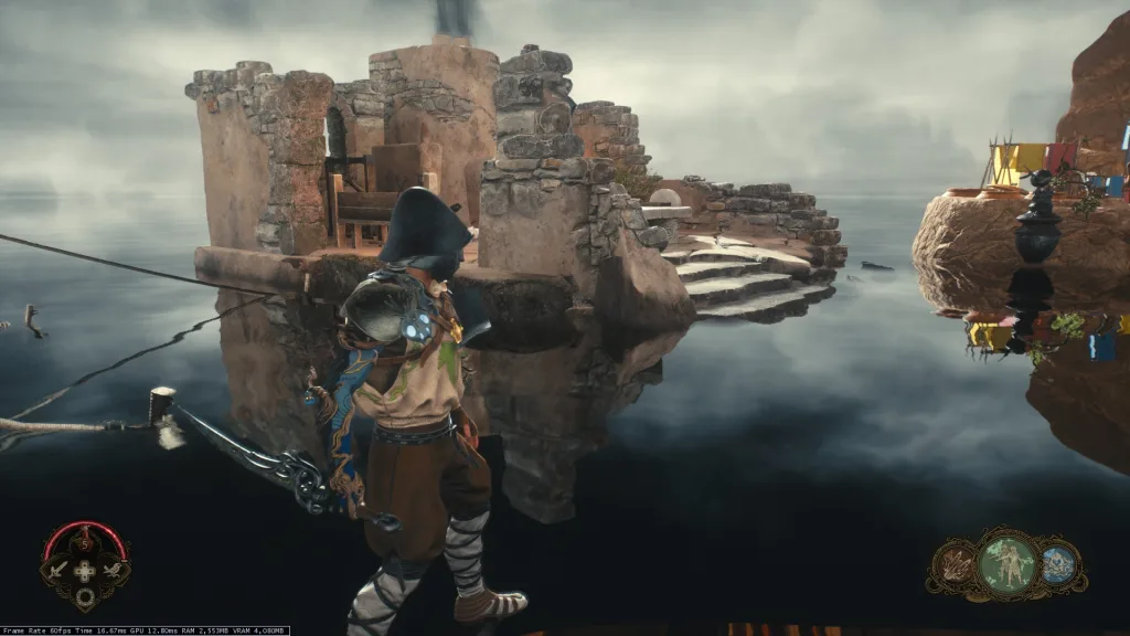 Bohater w Soulframe wyposażony w unikalny pancerz i sztylet z limitowanego eventu, stojący w Nightfold.